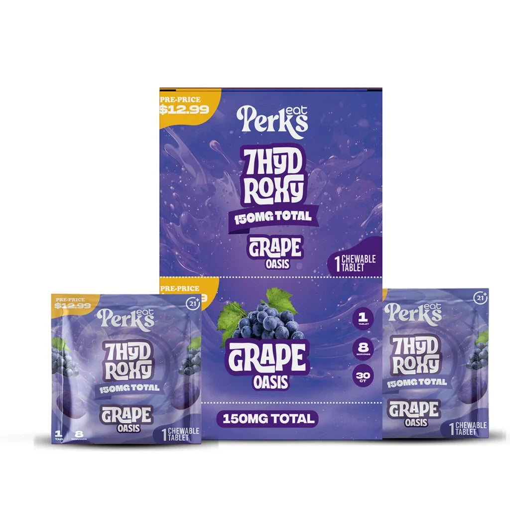 Eat Perks 7-Hydroxy 150mg Chewable Tablet - 1ct - Grape Oasis
