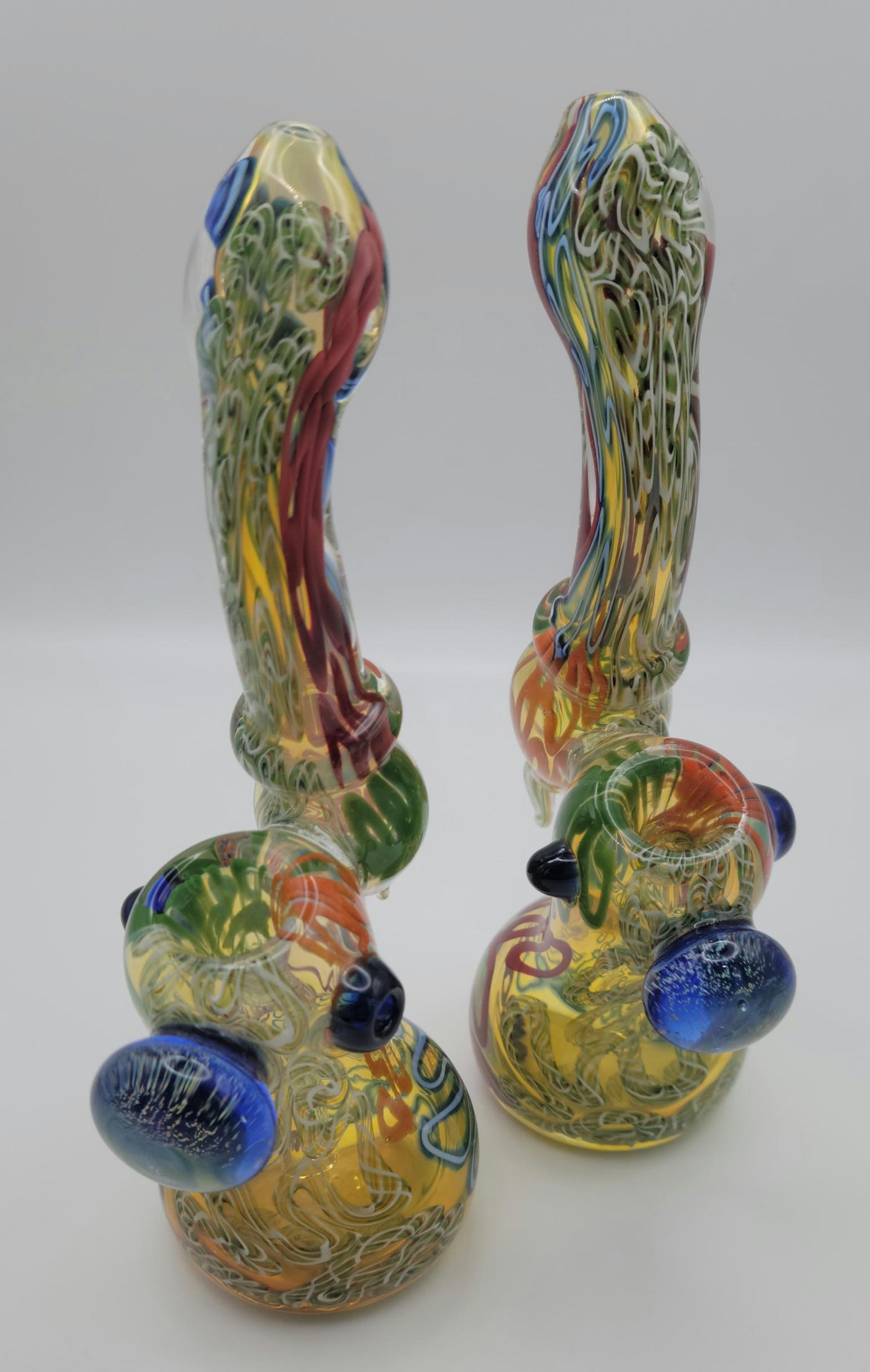 Inside Out Sherlock Bubbler w Dichro Marble