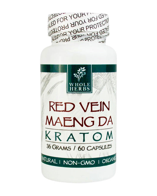 Red Vein Maeng Da Caps 36g, 60 Count Bottle Kratom