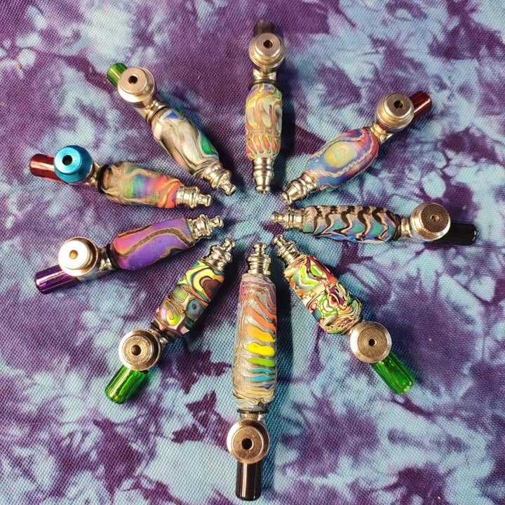 Fimo & Metal Pipe with Cap & Plastic Carb