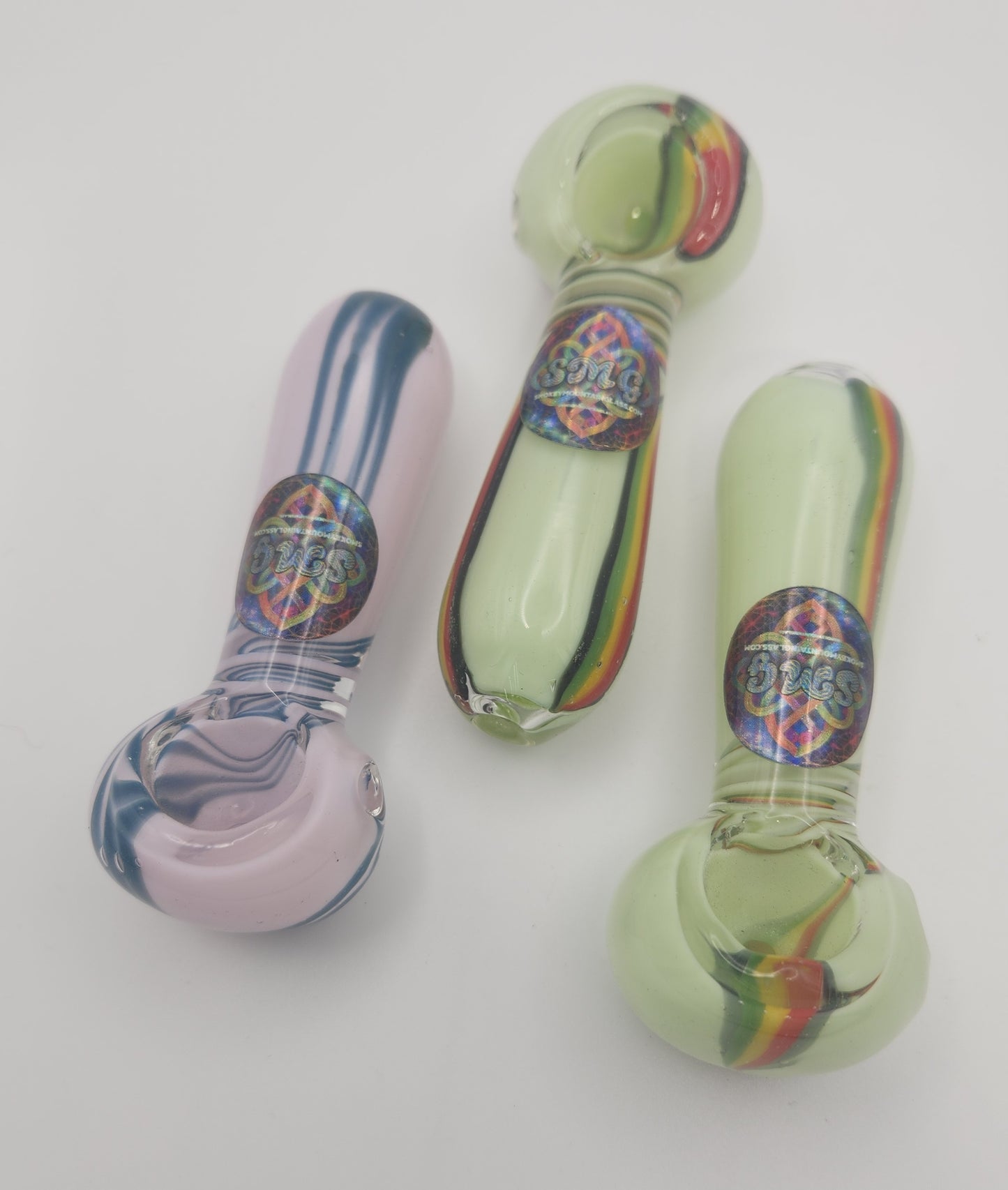 Milky Tube Hand Pipe w Lines