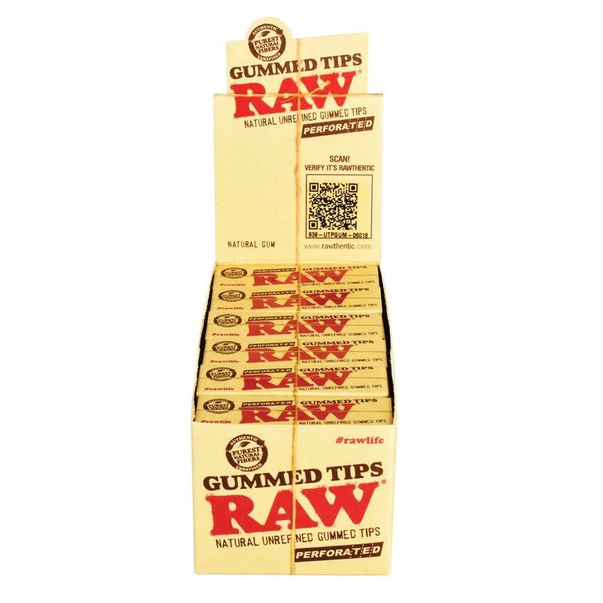 RAW Natural Unrefined Gummed Perforated Tips