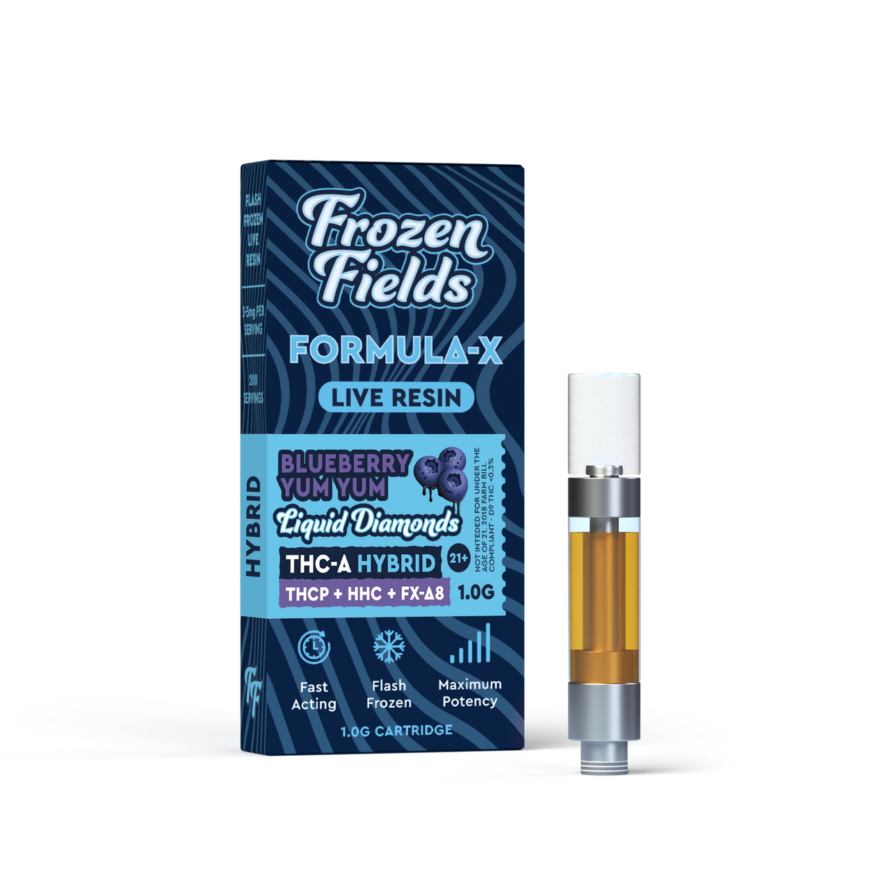 Blueberry Yum Yum Hybrid 1g Cart THCA-Liquid Diamonds-Fresh Frozen-Live Resin Cartridge