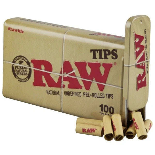 RAW Pre-Rolled Tips - 100pc Tin