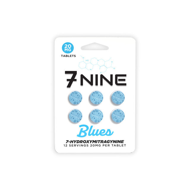7Nine - 7 hydroxymitragynine - Blues - 6 tablets - 20mg per tablet