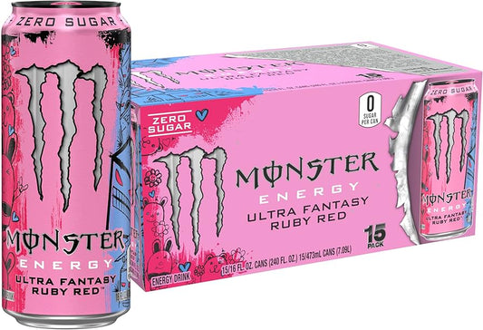 Monster Energy 16 fl oz Ultra Zero Sugar - Ultra Fantasy Ruby Red