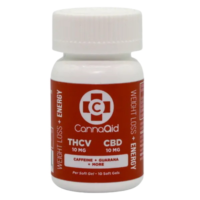 CannaAid Weight Loss and Energy Soft Gel - THCV 10mg/CBD 10mg ea
