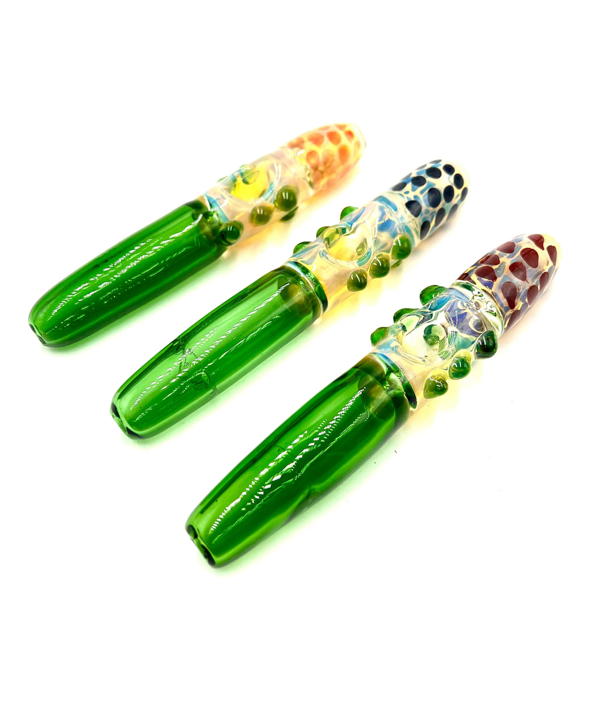 Green and Fumed Steam roller w Dots