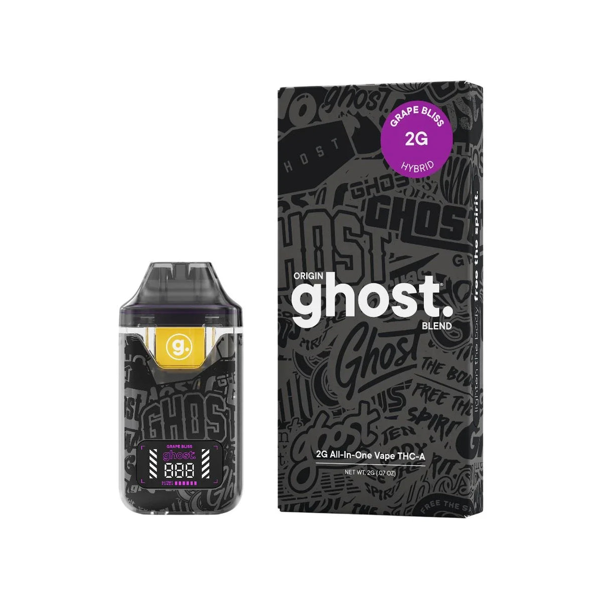 Ghost - 2g Disposable THCA Vape - Grape Bliss - Hybrid