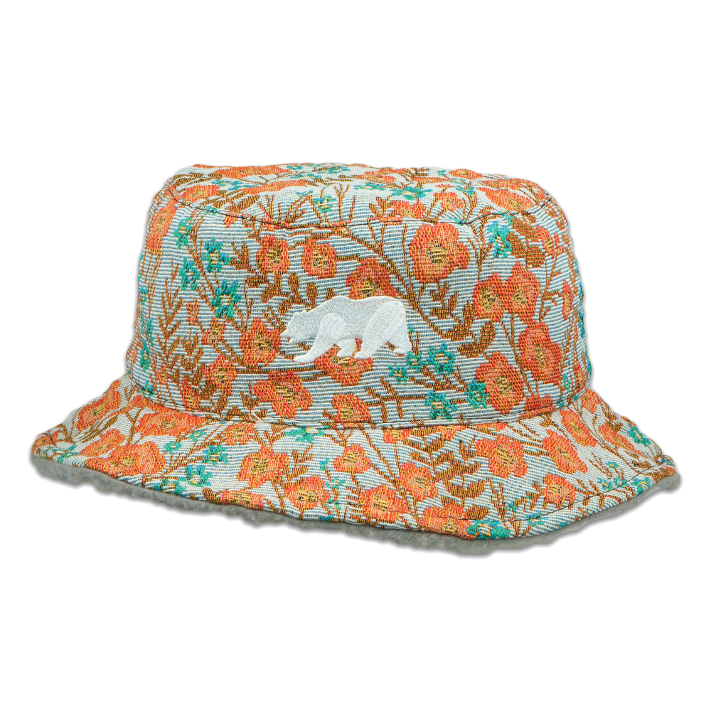 Bear Collection Floral Reversible Bucket Hat S/M