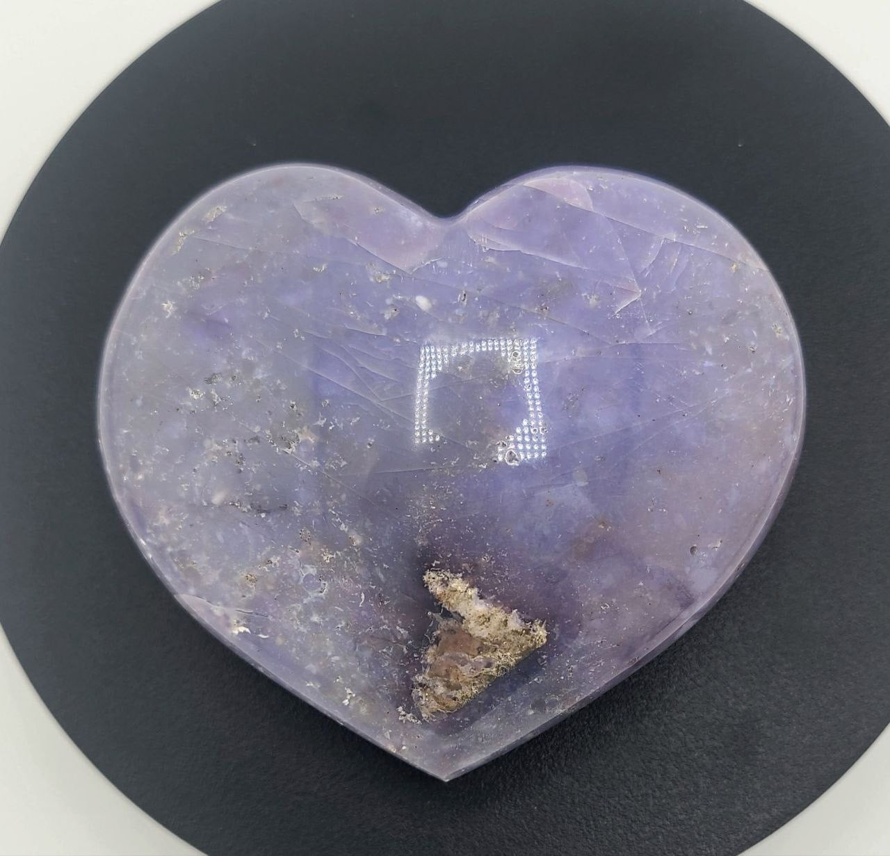 Violet Agate Heart - Medium
