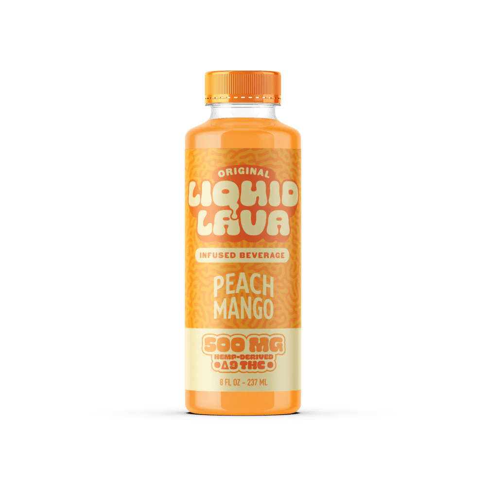 Liquid Lava Infused Beverage - 500mg per Bottle - Peach Mango