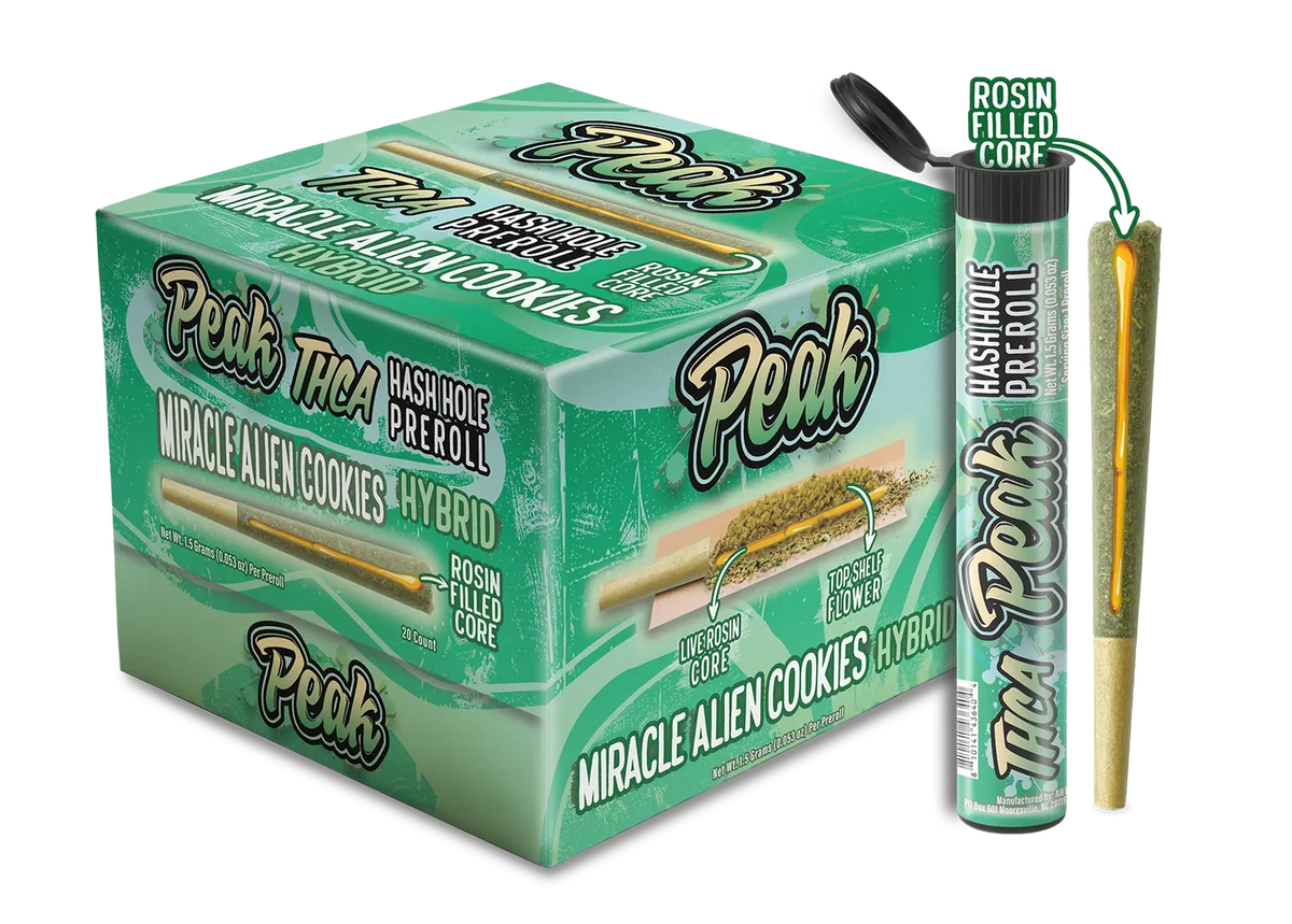 Peak THCa 1.5g Hash Hole Preroll - Hybrid - Miracle Alien Cookies