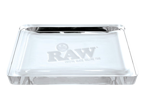 Crystal Glass Rolling Tray - 9.3” x 12.6” x 2”
