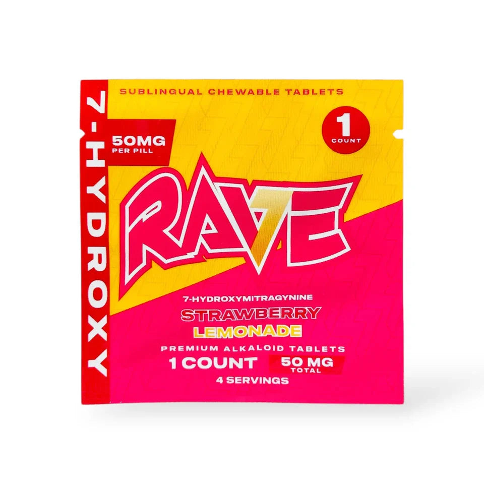 RAVE 7-Hydroxy Tablets - 50mg - Strawberrry Lemonade - 1ct