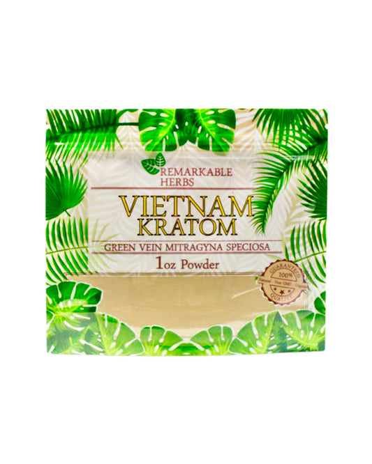Green Vein Vietnam Kratom Powder 1 oz Bag
