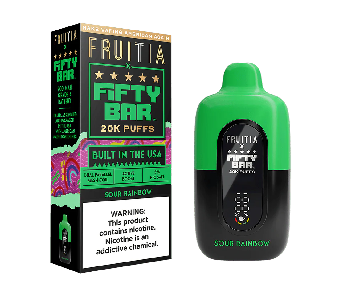 Fifty Bar 20K Puff Disposable Vape - Sour Rainbow