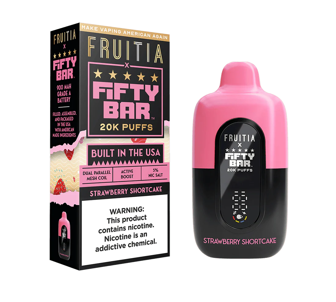 Fifty Bar 20K Puff Disposable Vape - Strawberry Shortcake
