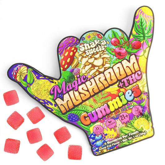 Shaka Sweets Magic Mushroom +THC Gummies - Bomb Pop Flavor - 8 PK -  500mg ea