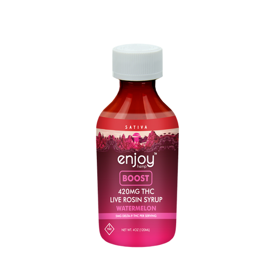 Enjoy Hemp Boost 420mg Live Rosin Syrup - Watermelon(Sativa)