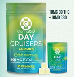 CannaAid Day Cruiser Gummies - 10mg D9/10mg CBD