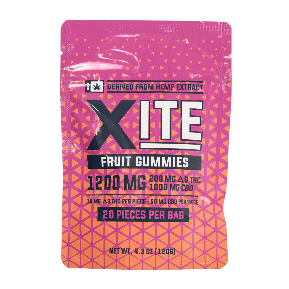 D9 Fruit Gummies 1200mg Bag - Xite