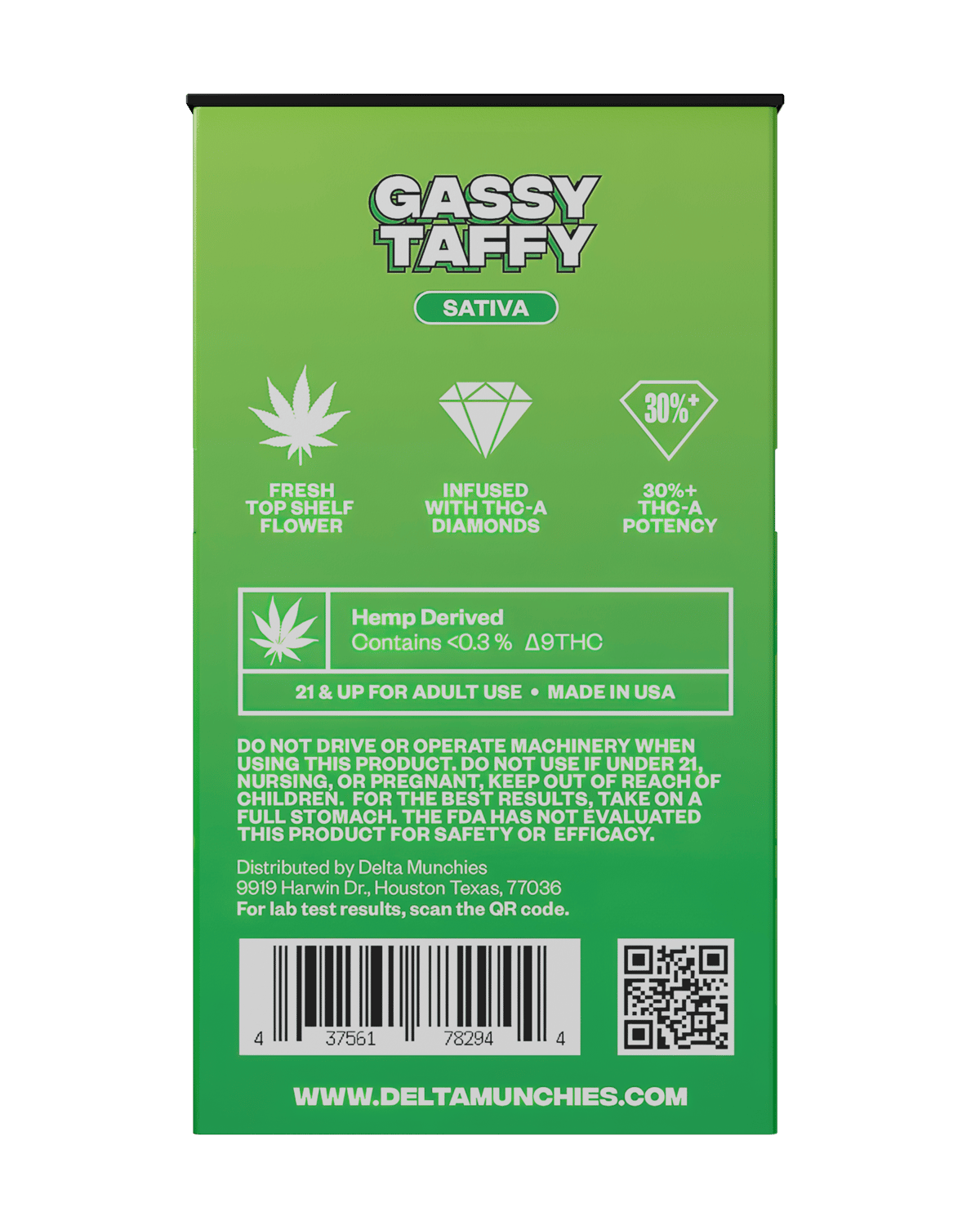Munchies Gassy Taffy 5xPrerolls THCA Sativa