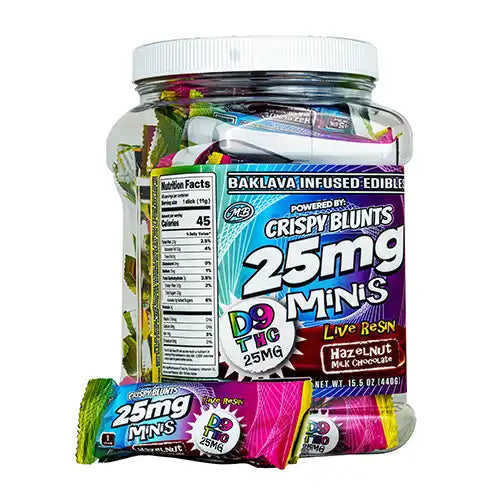 Crispy Blunts Hazelnut Milk Chocolate - 25mg D9 Minis