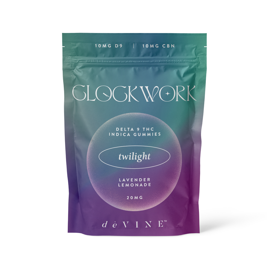 deVINE Clockwork Twilight Gummies 10mg D9/10mg CBN - Lavender Lemonade