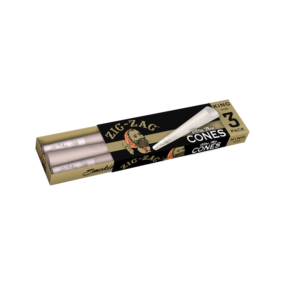 Zig Zag Ultra Thin Cones - King Size - 3pk