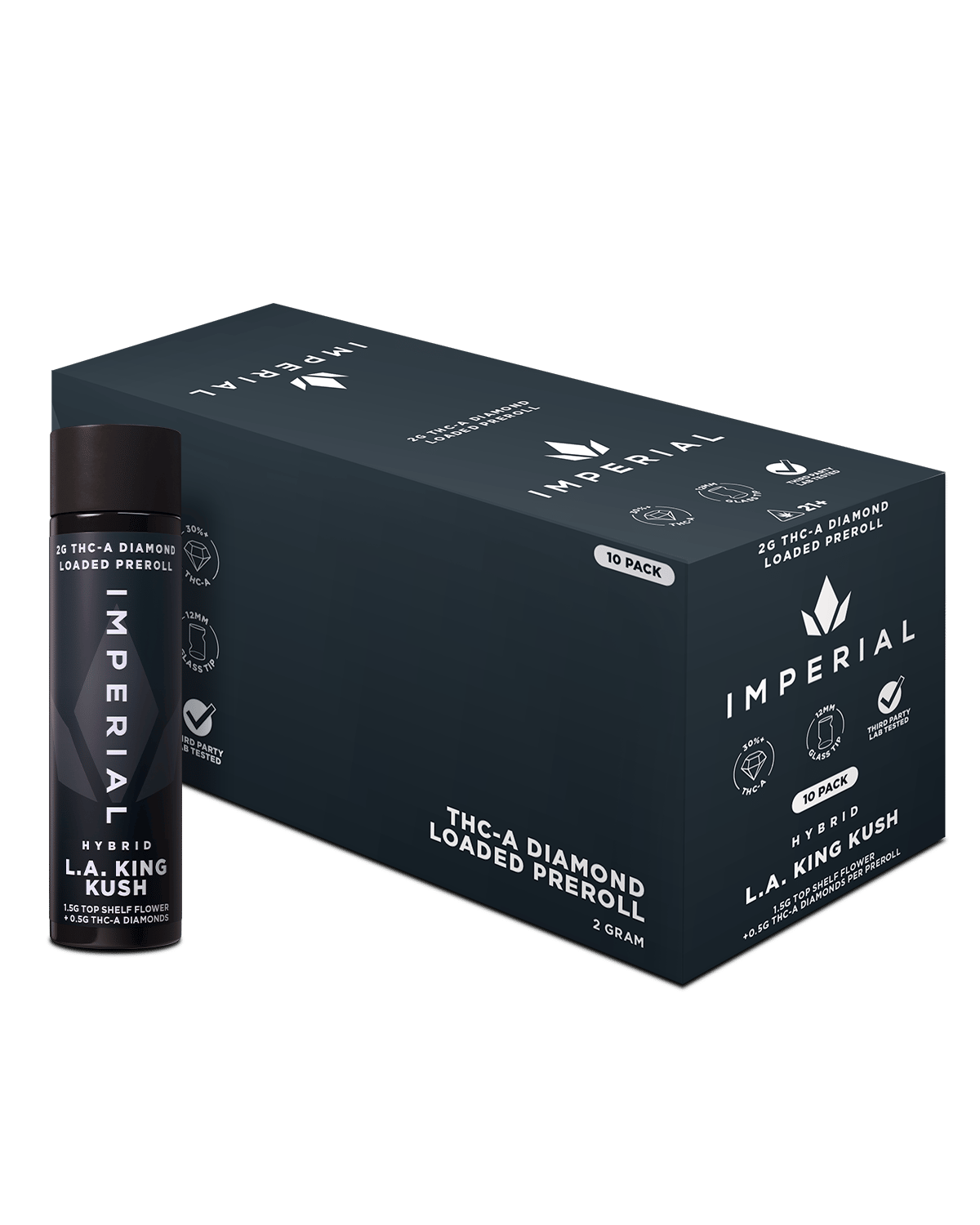 Imperial 2g THC-A Loaded Preroll LA King Kush Hybrid