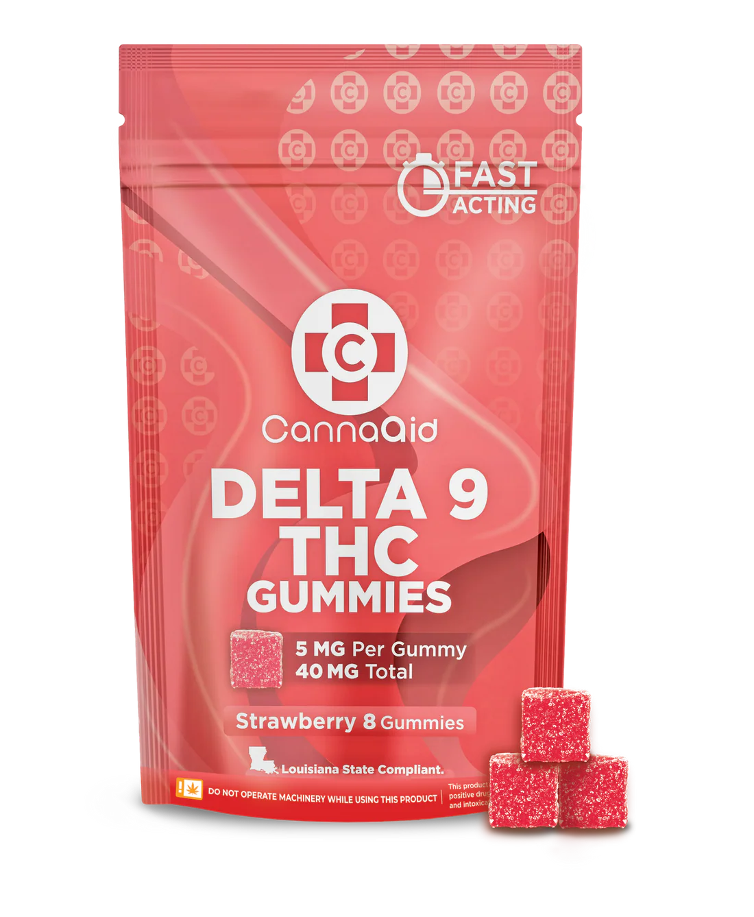 CannaAid Delta 9 THC 5mg Gummies - Strawberry