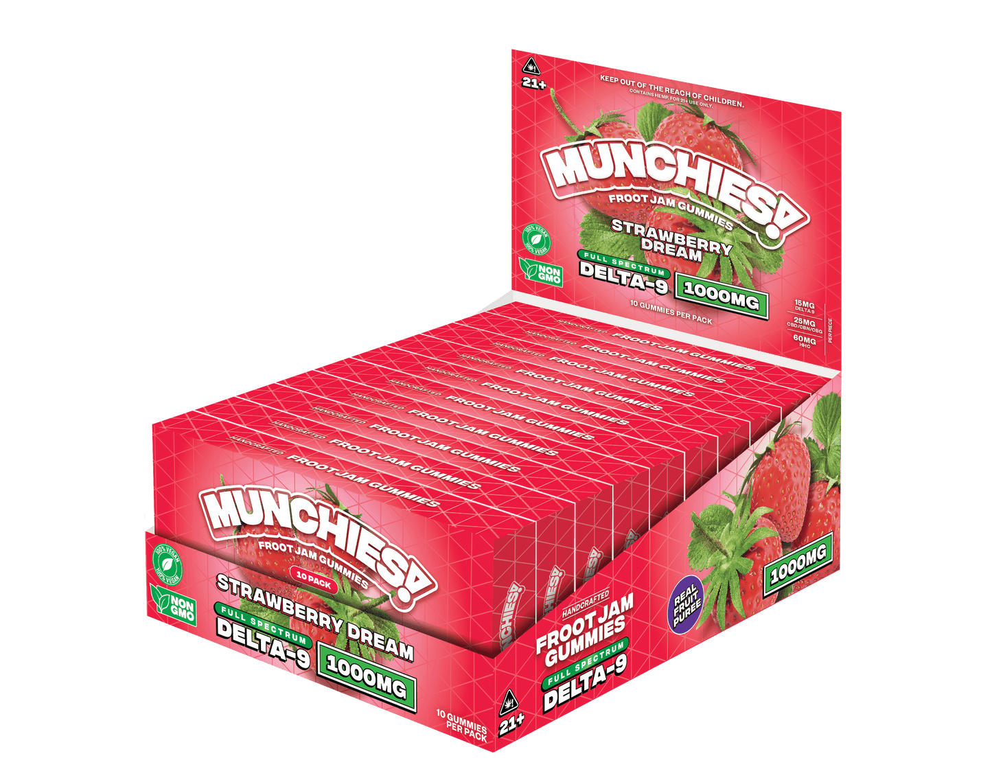 Munchies Strawberry Dream Froot Jam 1000MG Gummies