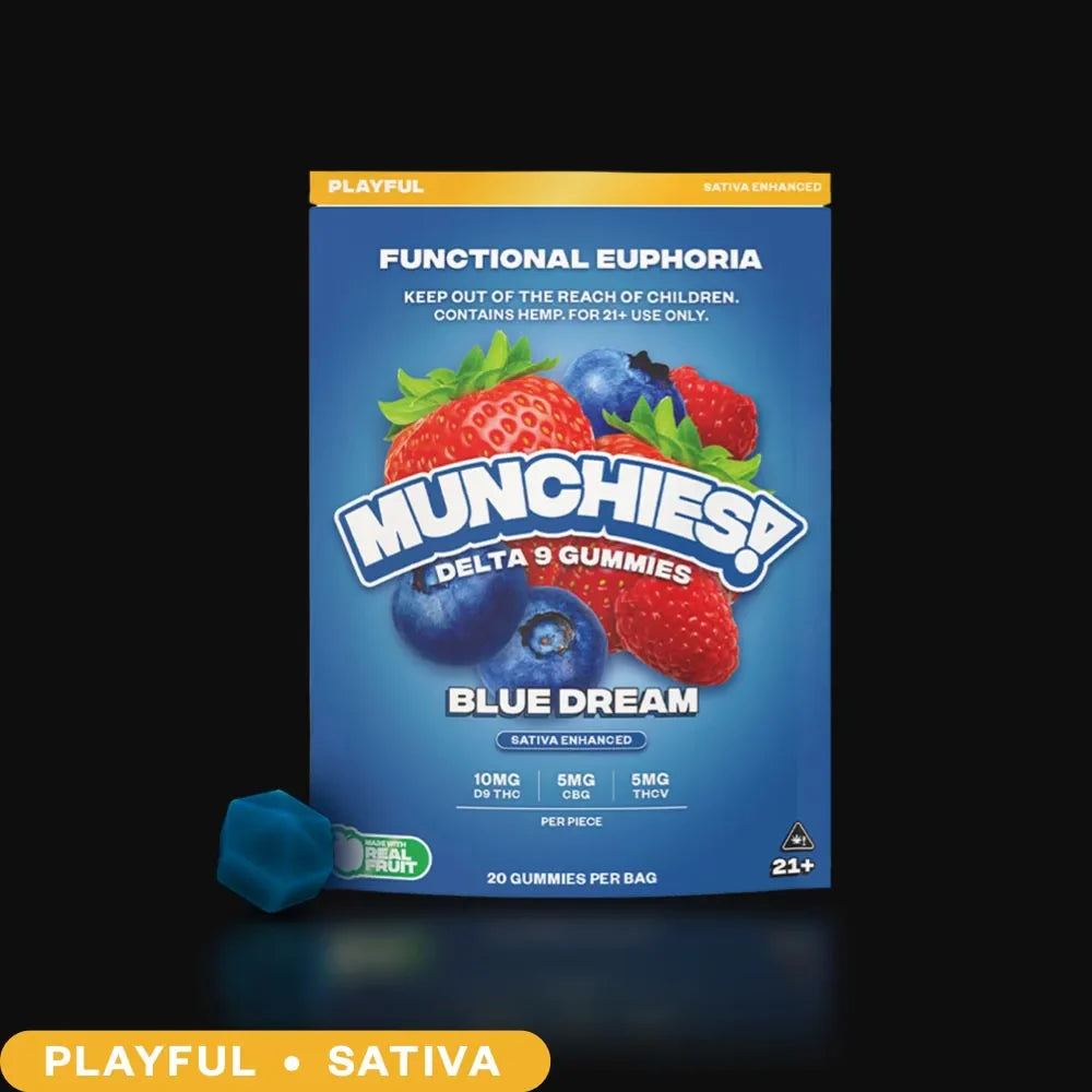 Munchies Euphoria D9 Gummy - Blue Dream - Sativa - Playful - 5PK-15mg