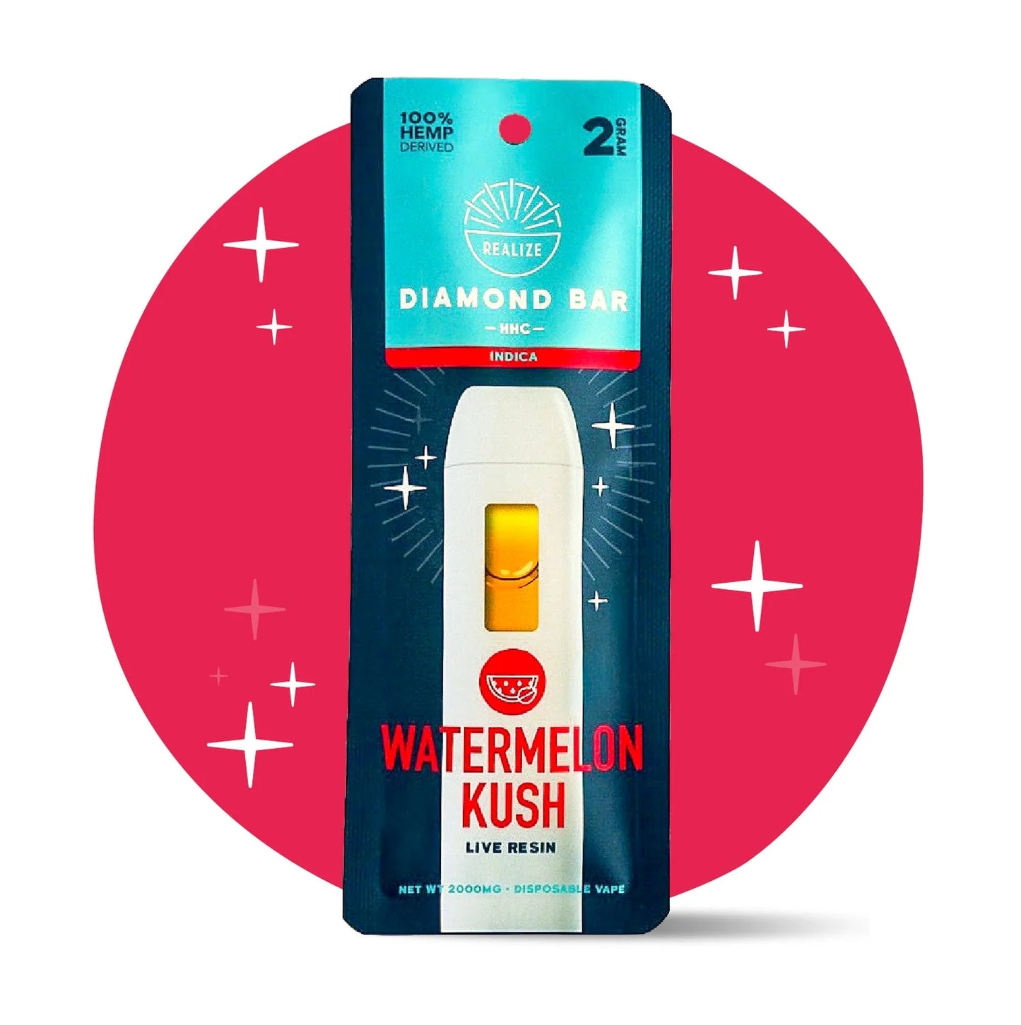 Watermelon Kush Indica 2g HHC Diamond Bar