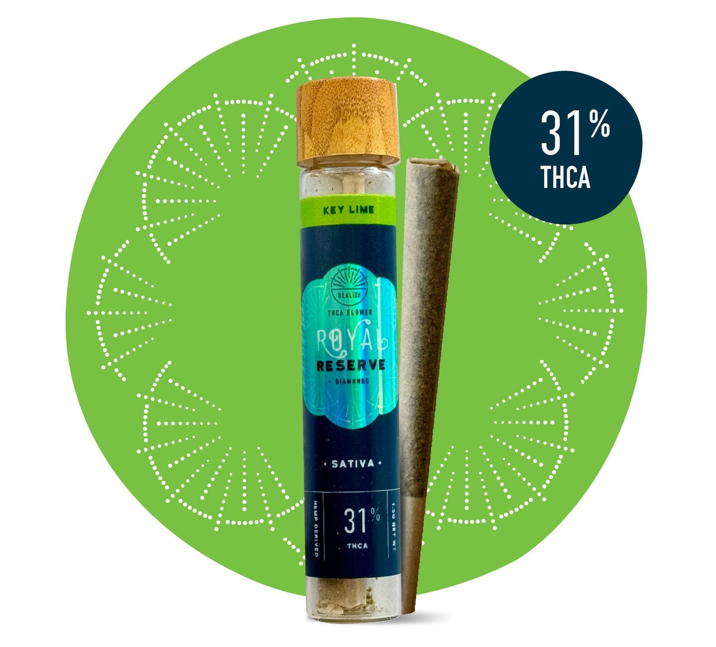 Key Lime - Realize Royal Reserve Pre-Roll with THCA Diamonds