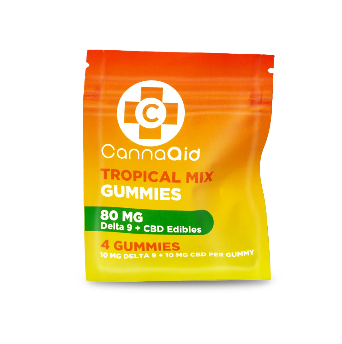 CannaAid Tropical Mix Gummies - 10mg D9/10mg CBD