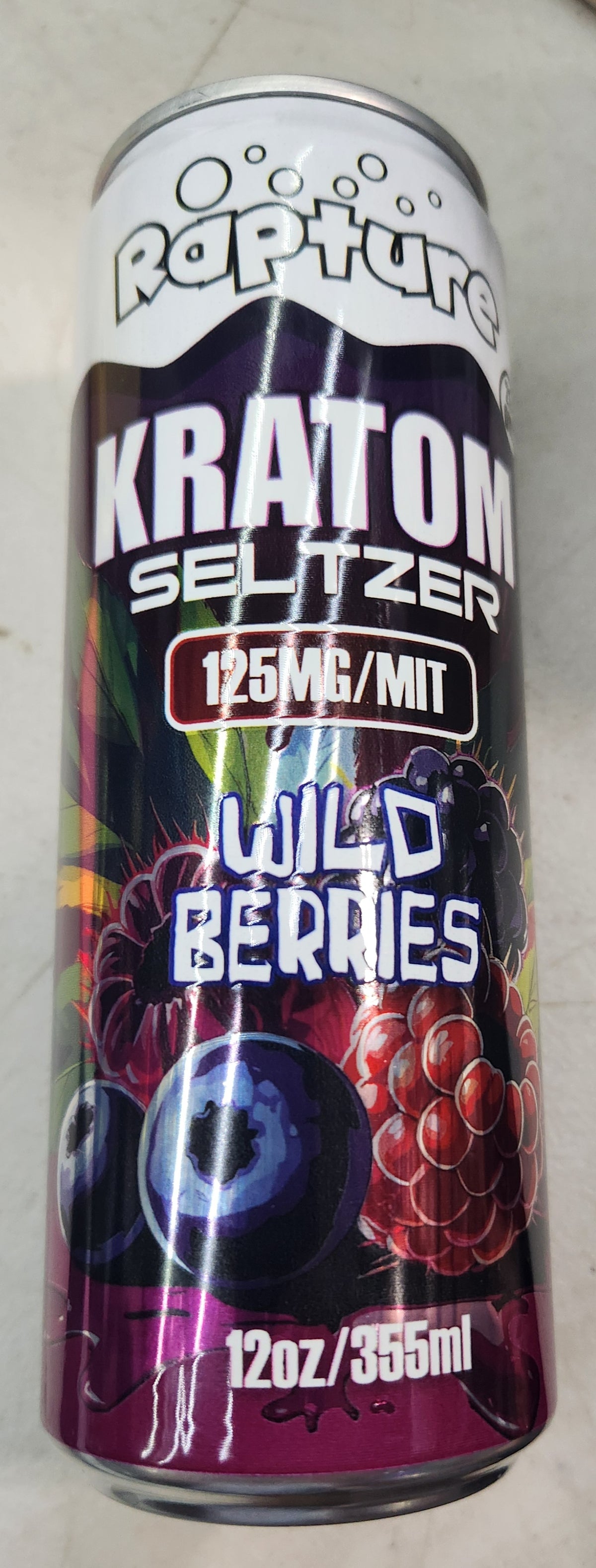 Rapture Kratom Seltzer - Wild Berries - 125mg/MIT