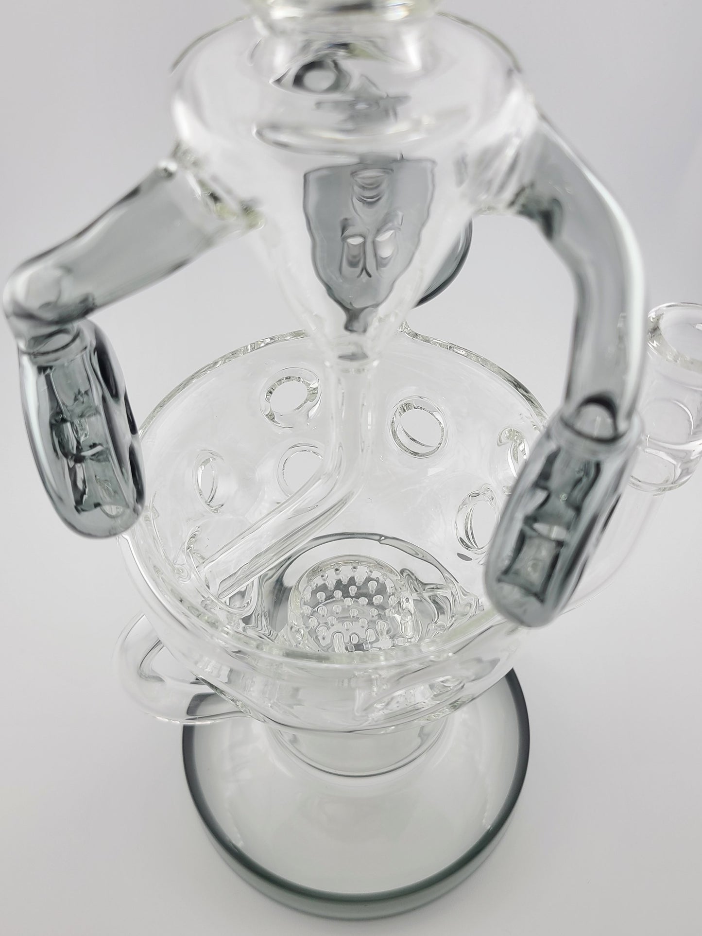 Large Color Super Fab Egg Triple Uptake Recycler Rig