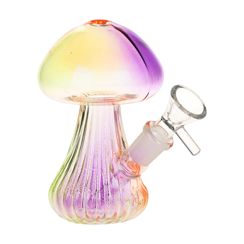 SeshGear Electroplated Mushroom Glass Bubbler