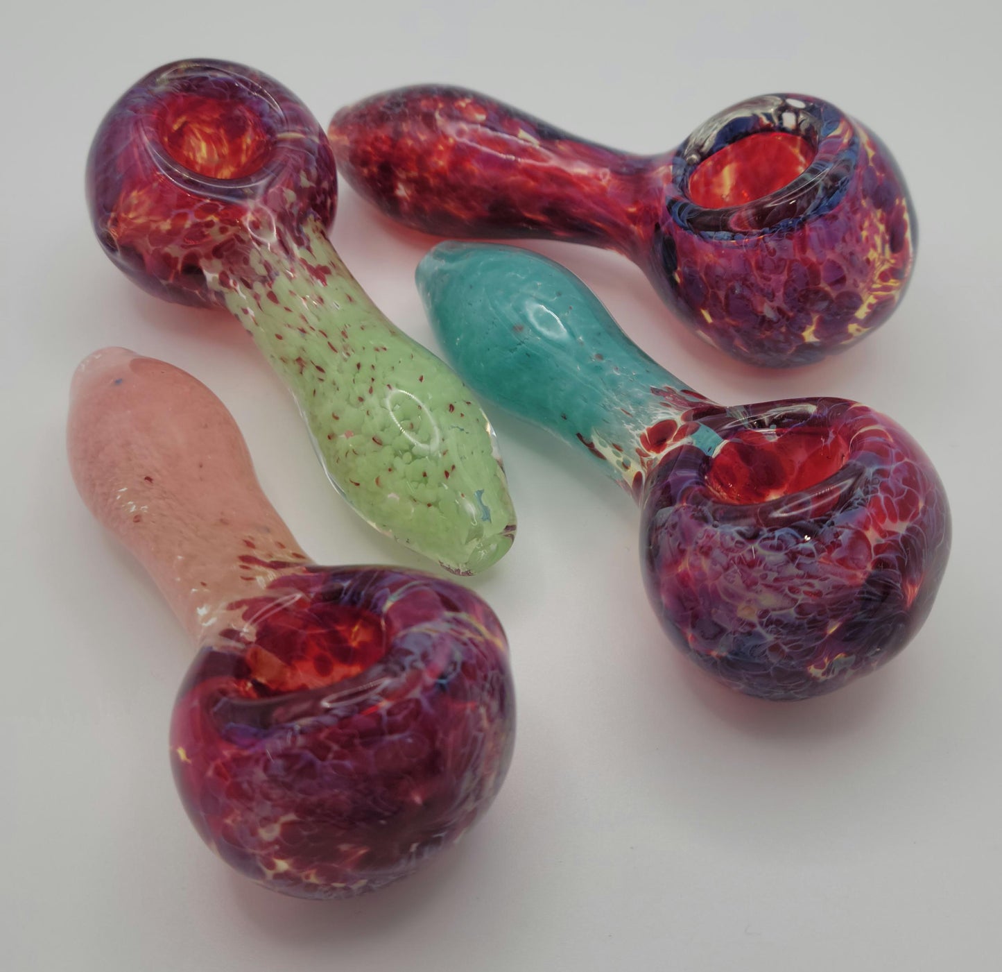 Two tone Amber Purple Frit Spoon