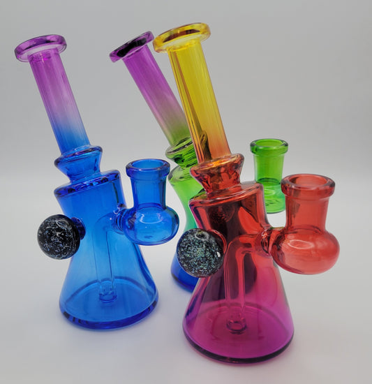 Assorted Color Layback Oil Rig w Dichro Marble