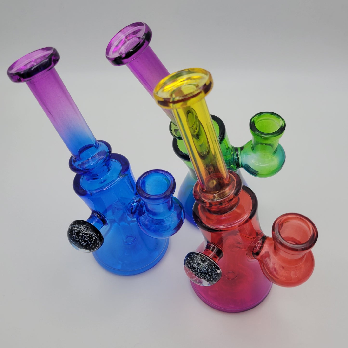 Assorted Color Layback Oil Rig w Dichro Marble