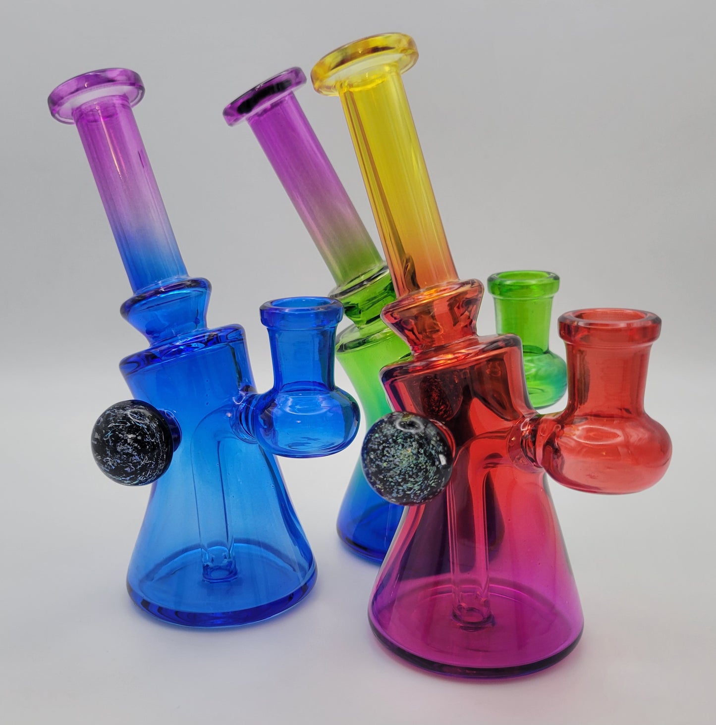 Assorted Color Layback Oil Rig w Dichro Marble