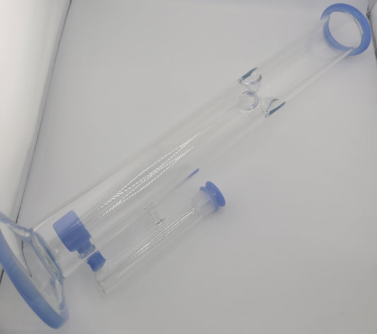 Color Straight Tube Rig w Flower of Life Perc