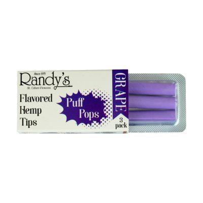 Randy's Puff Pops - Flavored Hemp Tips - Blueberry - 3 pk