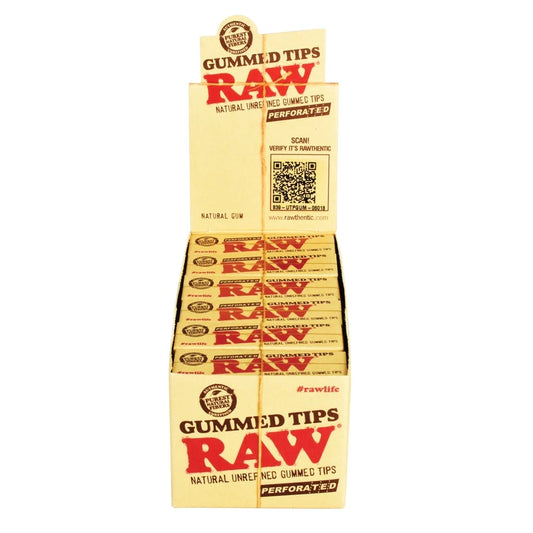 RAW Natural Unrefined Gummed Perforated Tips