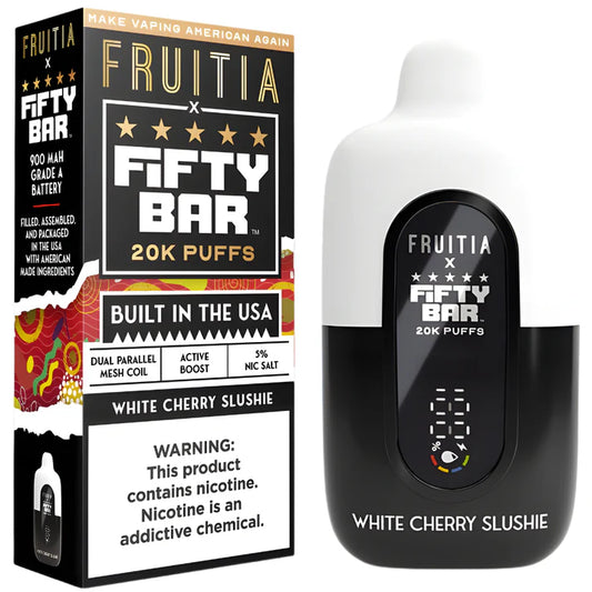 Fifty Bar 20K Puff Disposable Vape - White Cherry Slushie