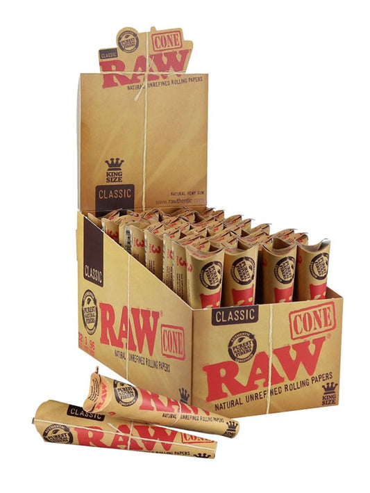 Raw Classic Pre-Rolled Cones - 3pk / Kingsize