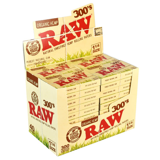 RAW Organic Hemp Rolling Papers - 300s/ 1 1/4"